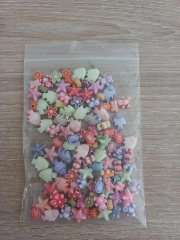 Lot De Perles Acrylique Multicolores